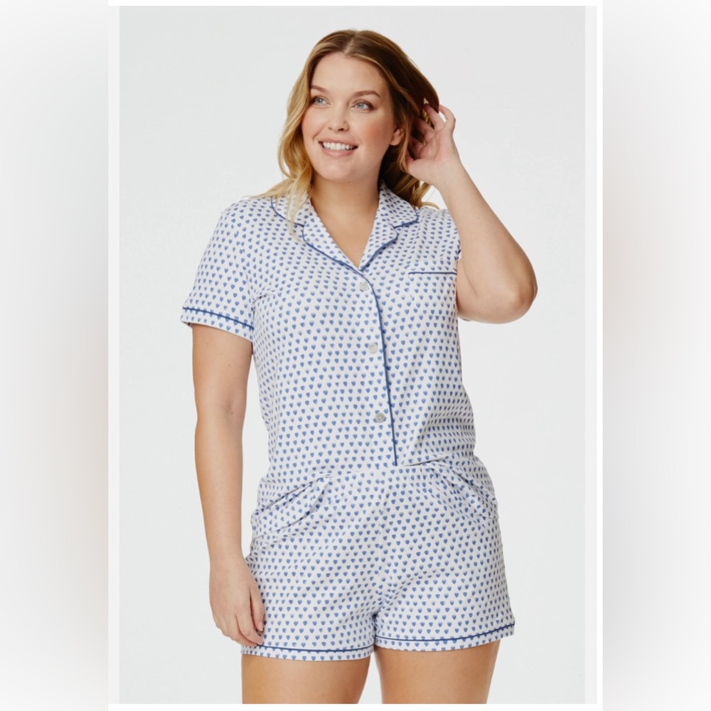 Roller Rabbit Blue Heart Pajamas size small